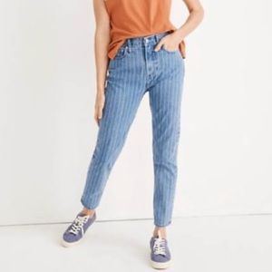 Madewell perfect vintage jeans pinstripe